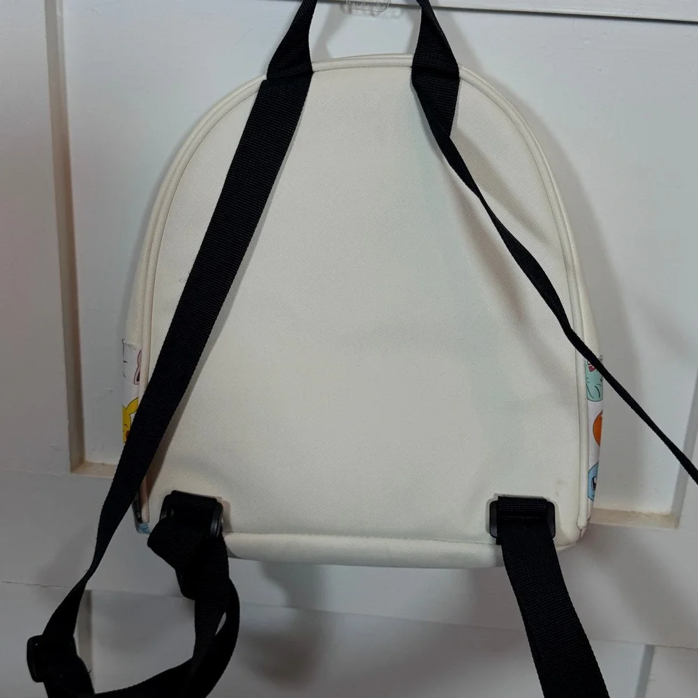 Pokemon Mini Backpack Kids Small White All Over Print Pokeball Coin Purse 2555